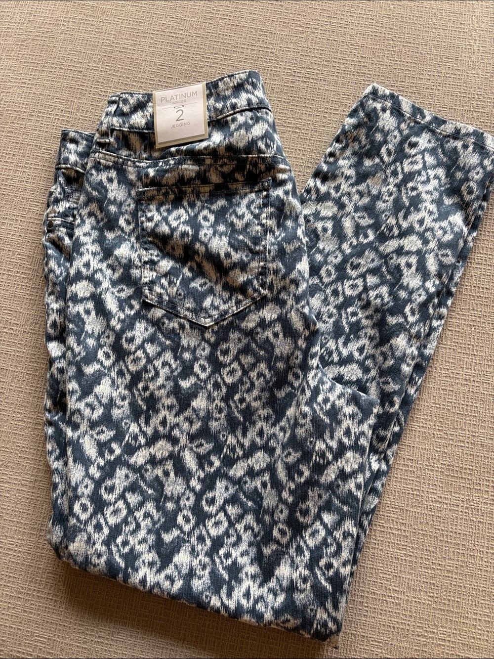 Chicos patterned jeans. Large. NWT